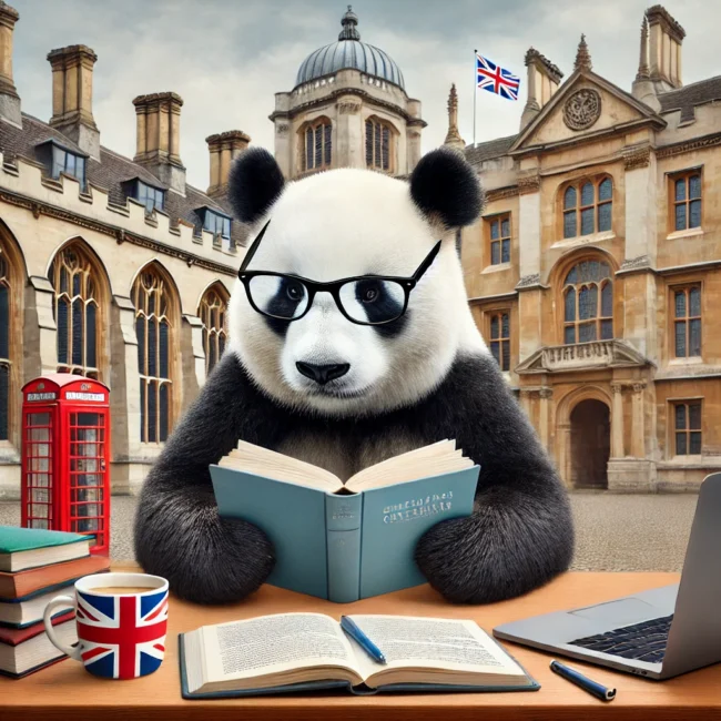 Chinese Panda Studying in the UK